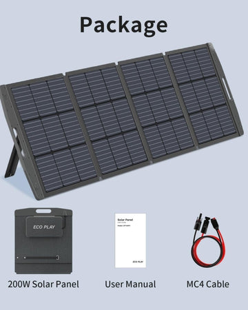 Panou solar portabil EP200, 200W, Pliabil in 4 bucati, IP67